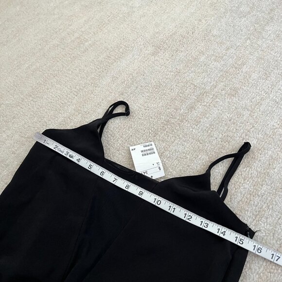 NWT H&M Black Plunge Mesh Cocktail Jumpsuit 4 - Picture 9 of 10